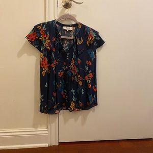 SEA Floral Top with Tassels